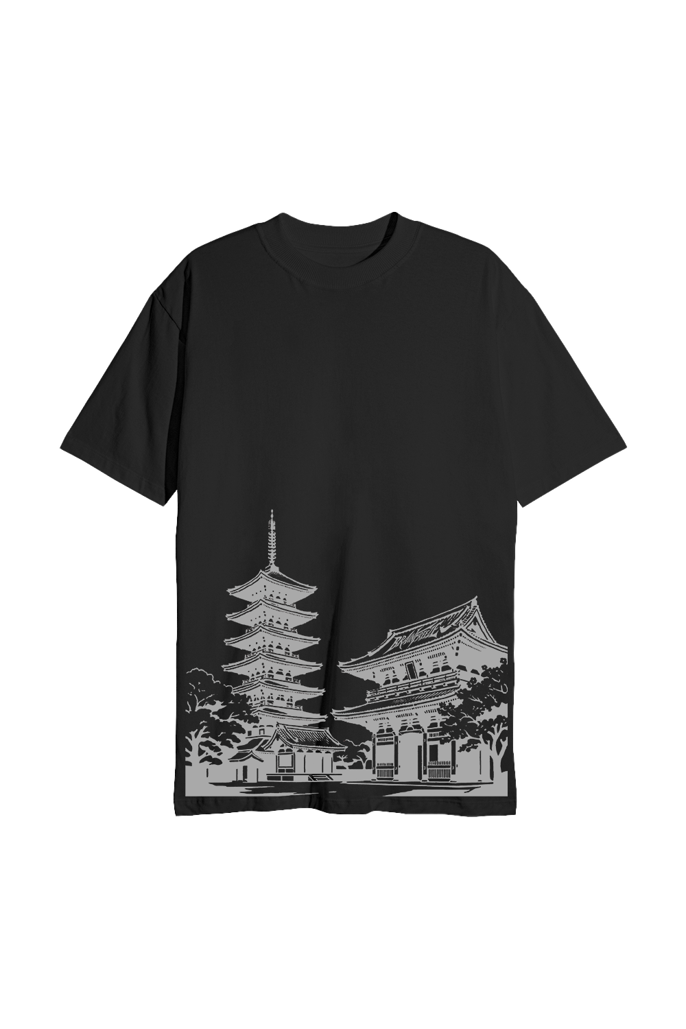 TEMPLE TEE - STREETWEAR / PRETO
