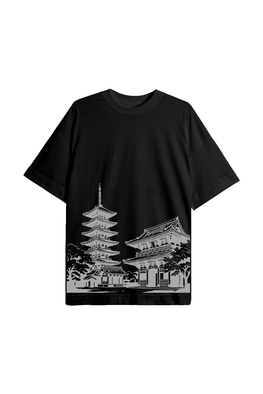 TEMPLE TEE - OVERSIZED / PRETO