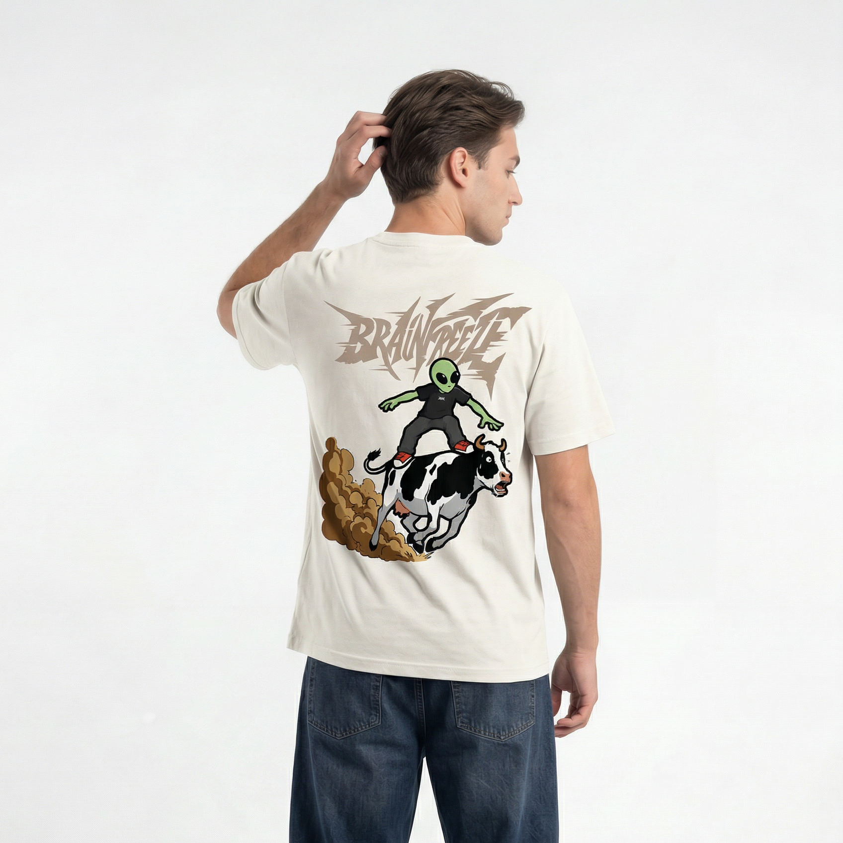 Camiseta Wild Ride Alien Oversized Off-White