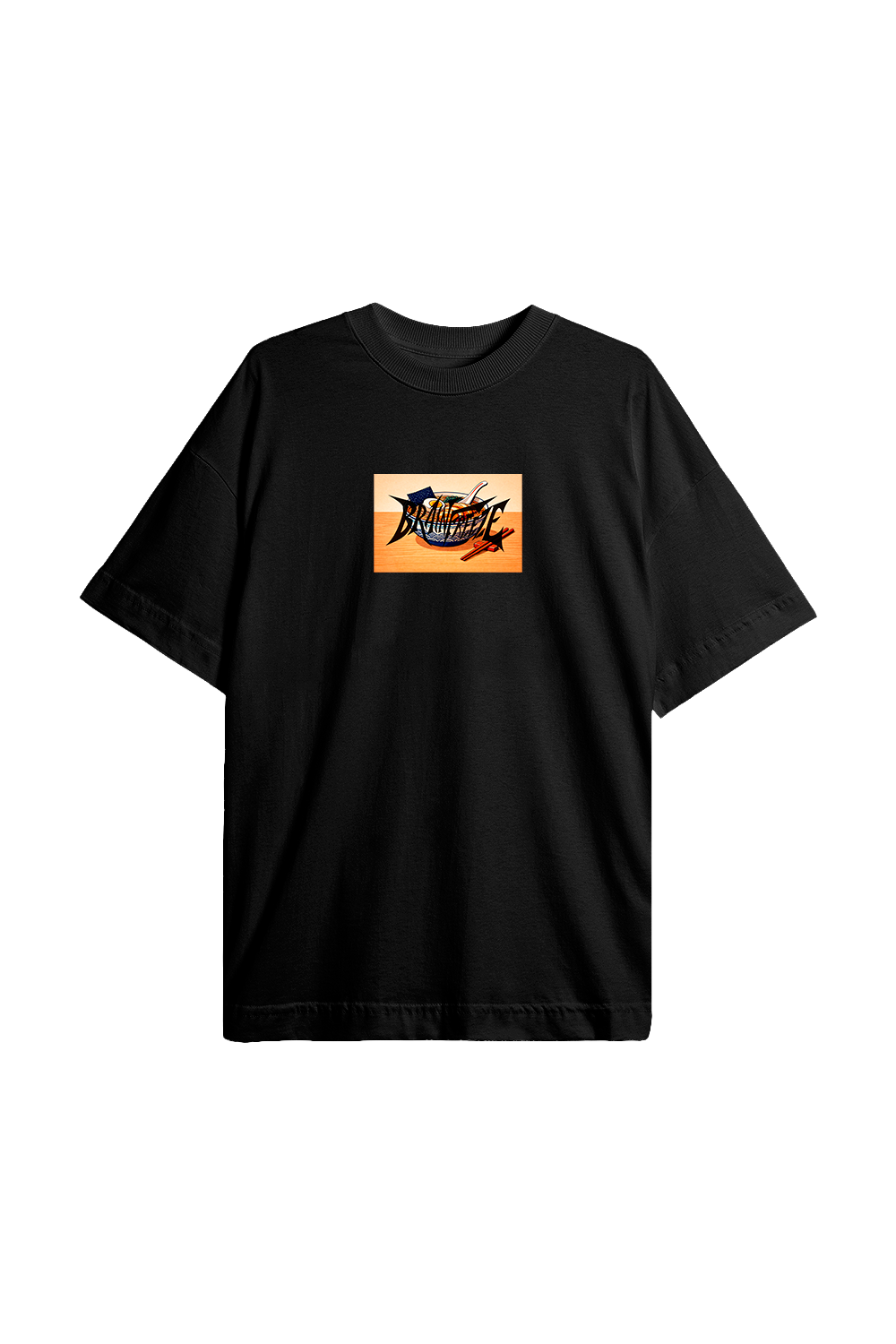 RAMEN BOWL TEE - OVERSIZED / PRETO