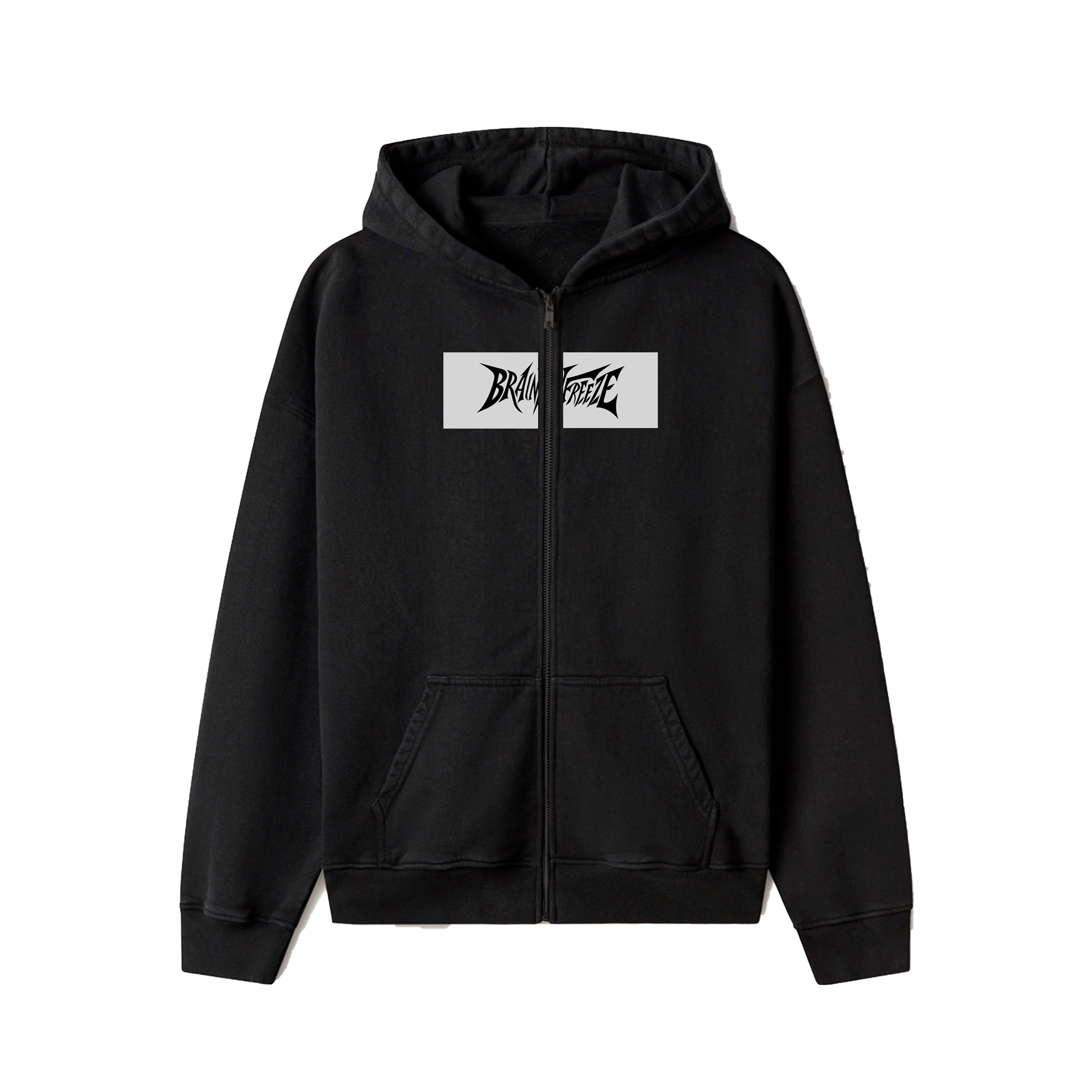 BRAINFREEZE ZIP HOODIE - PRETO